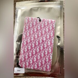Beautiful Pink Patterned Air Freshener with Strap, NEW!